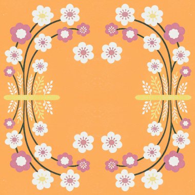 Çiçekli çiçek desenli vektörsüz