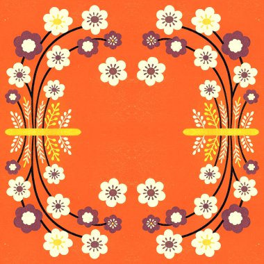 Davetiye kartı, tebrik kartı veya broşür için vektör çiçek arkaplanı.