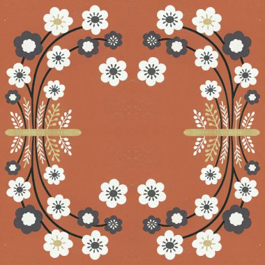 Çiçeklerle kusursuz desen. Çiçek süsü. Çiçek deseni