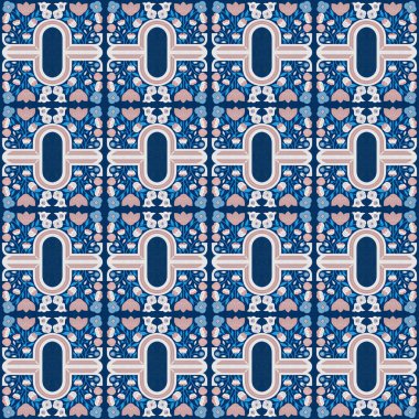 Klasik kumaşın etnik tarzında kusursuz ve soyut bir model. Web tasarımı veya yazdırma için vektör illüstrasyonu