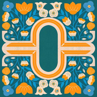 Metnin için yeri olan soyut çiçek arkaplanı