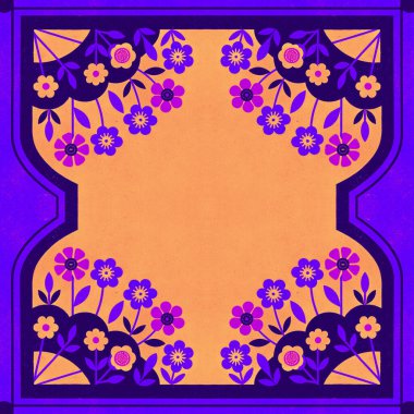 soyut çiçek vektör tasarımı