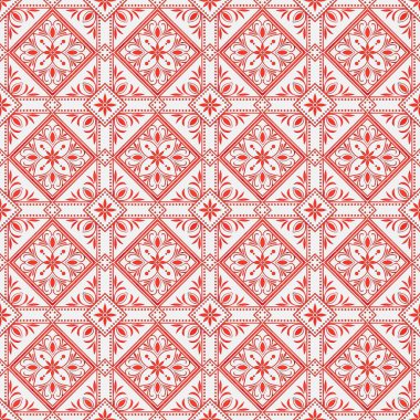 kırmızı ve beyaz pürüzsüz desen, vektör çizimi