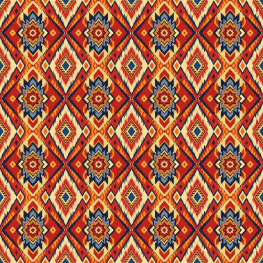 Etnik çiçek seamless modeli. Soyut dekoratif desen