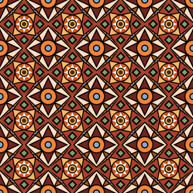 Mandalalarla kusursuz desen. vektör illüstrasyonu