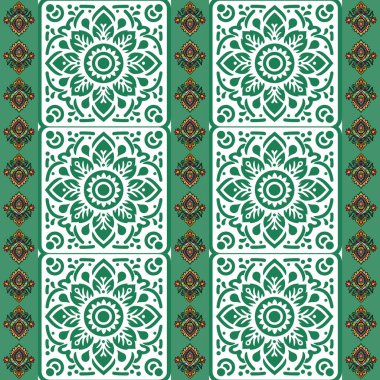 Soyut süs desenli, kusursuz etnik desenli