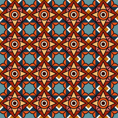 Geometrik soyut dikişsiz desen, vektör illüstrasyonu