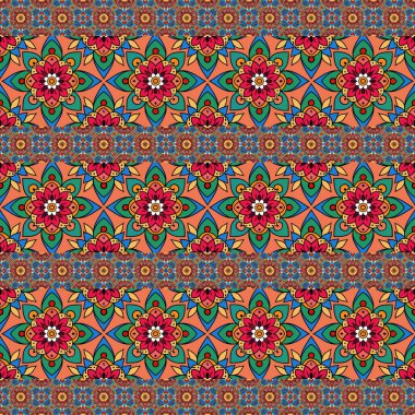 Vektör çizimi. Soyut çiçeklerle kusursuz desen.