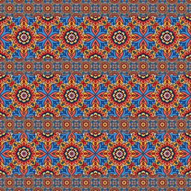 Mandalalarla kusursuz desen. vektör illüstrasyonu