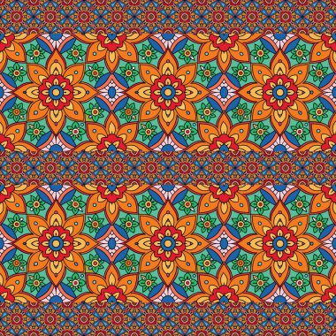 Soyut çiçek etnik seamless modeli