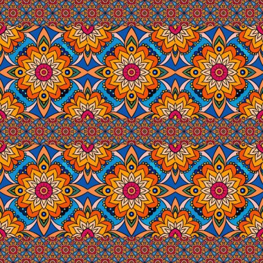 etnik çiçek seamless modeli