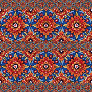 Ukrayna ulusal süsü ile çiçek desenli vektör