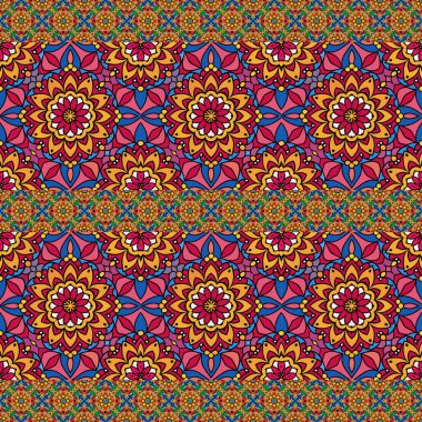 Etnik pürüzsüz çiçek deseni