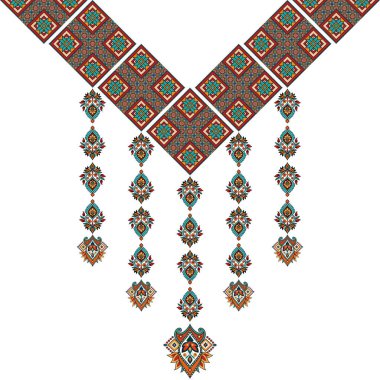 Etnik süslemeli kusursuz desen