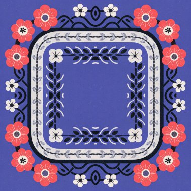 Klasik çiçekli süs. Kusursuz bir arka plan. 8 vektör dosyası.