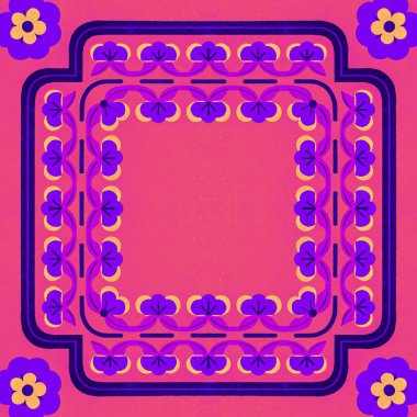 Soyut basit çiçeklerin kusursuz deseni