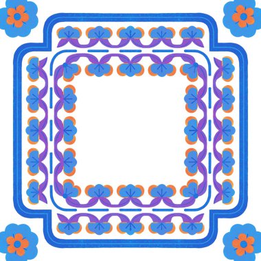 Tasarımınız için dekoratif süs deseninin vektör çizimi