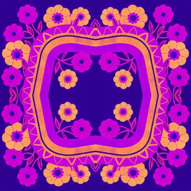 Güzel renkli çiçek arkaplanının vektör çizimi