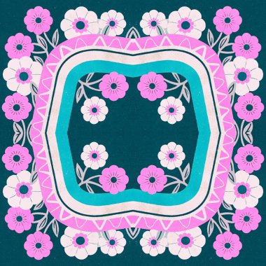 Çiçek desenli vektör soyut arkaplanı