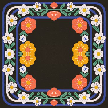 Çiçek arkaplanının vektör çizimi