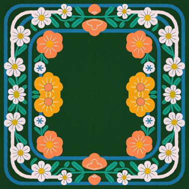 Tebrik kartı için vektör dekoratif çiçek tasarımı ögesi