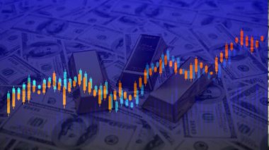 Borsa grafiği ve şamdan