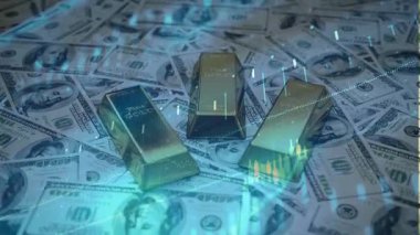 Koyu arkaplanda altın ve gümüş sikkeler