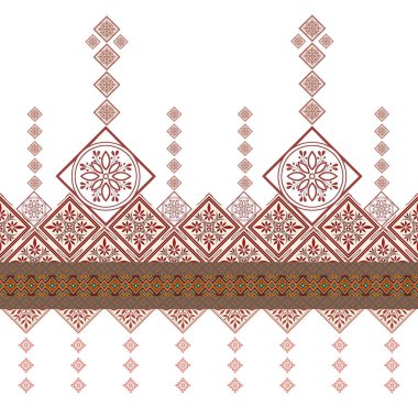 Etnik süslemeli kusursuz desen