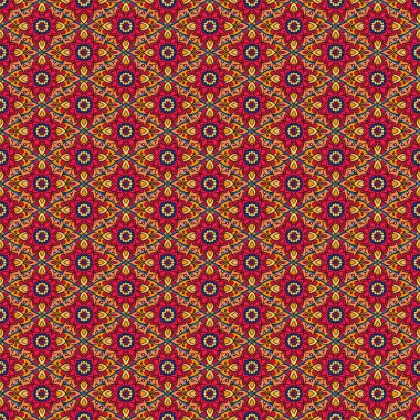 etnik çiçek seamless modeli