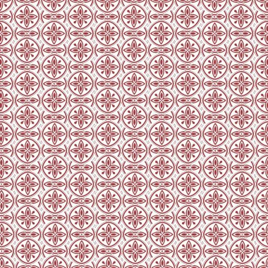 Kırmızı çiçekli kusursuz desen