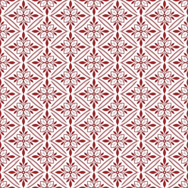 çiçekli süs vektör seamless modeli.