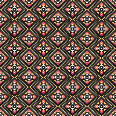 etnik çiçek seamless modeli