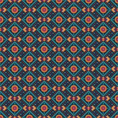 Renkli etnik süslemelerin pürüzsüz şablonu