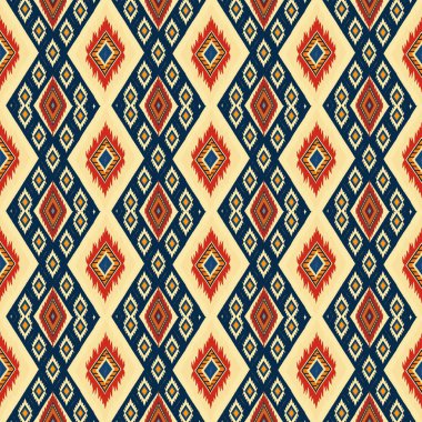 Vektörsüz geometrik desen. Tekstil, kumaş, kumaş, kumaş, duvar kağıdı, arkaplan için etnik süs