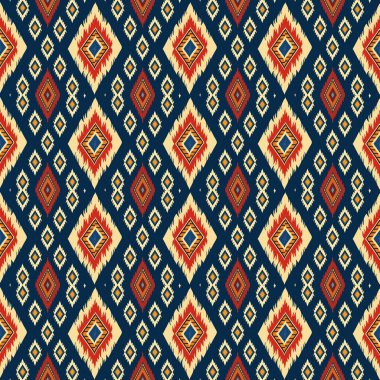Etnik boho kusursuz desen. kabile dokusu. Tekstil baskısı. Kumaş tasarımı, duvar kağıdı.
