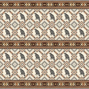 Dekoratif Kuş ile Seamless Modeli