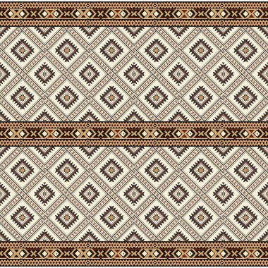 Kabile geometrik desenli vektörsüz desen. Boho tarzında aztec etnik desen