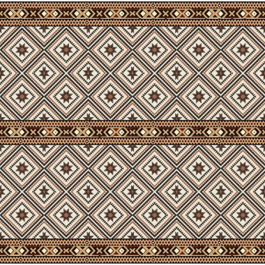 Ulusal Amerikan ulusal süslemesi tarzında kusursuz vektör deseni