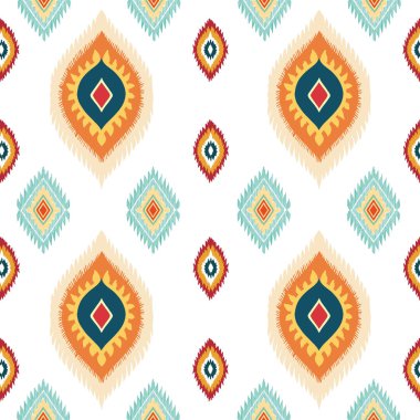 kabile etnik kusursuz geometrik desen. Vektör soyut geometrik arkaplan. Renkli doku. aztec tarzı süs