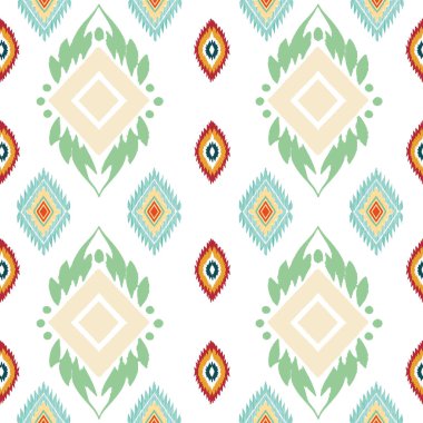 Etnik, pürüzsüz bir model. renkli vektör illüstrasyonu