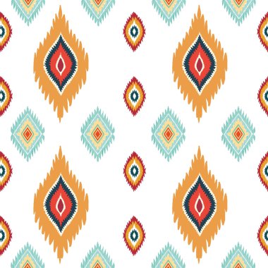 geometrik öğelerle etnik seamless modeli