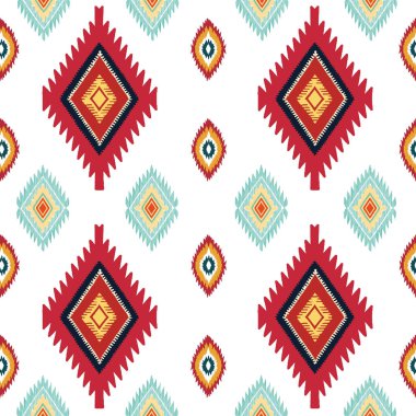 vektörsüz desen, renkli etnik doku, etnik tarzda arka plan