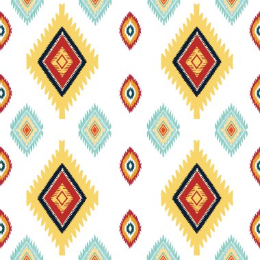 Etnik boho kusursuz desen. Yazdır. arka plan tekrarlanıyor. Kumaş tasarımı, duvar kağıdı.