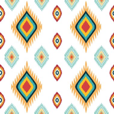 Kusursuz geometrik desen. renkli etnik süslemeler