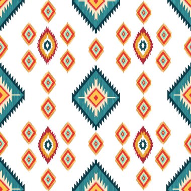 Etnik geometrik şekilli kusursuz bir model. vektör illüstrasyonu