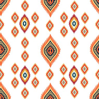 Geometrik süs ile etnik Dikişsiz desen