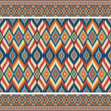 kesintisiz renkli Aztek desen