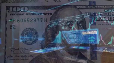 Bir sürü dolar. iş kavramı