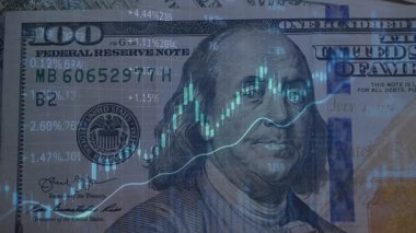 Amerikan Doları 'nın arka planında Amerikan Doları' nı kapatın.