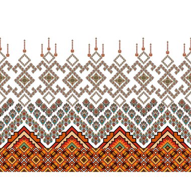 Etnik süsleme ile örülmüş desen